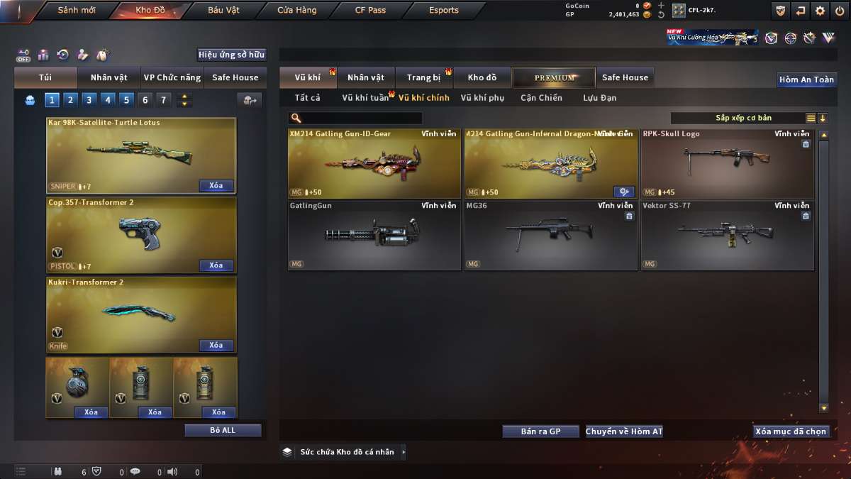 shop acc cf uy tin gia re